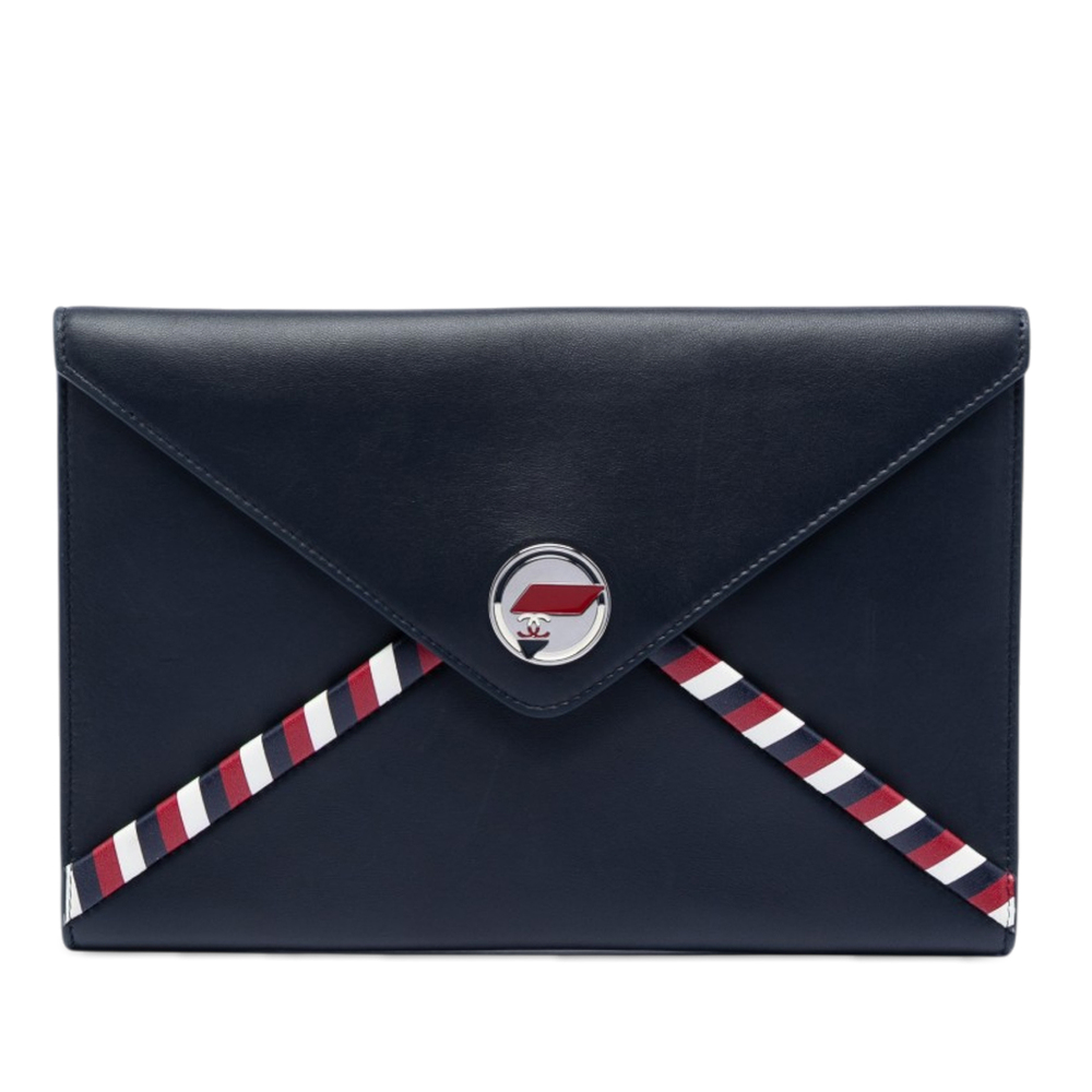 Pre-Loved Chanel Lambskin Airlines Envelope Clutch